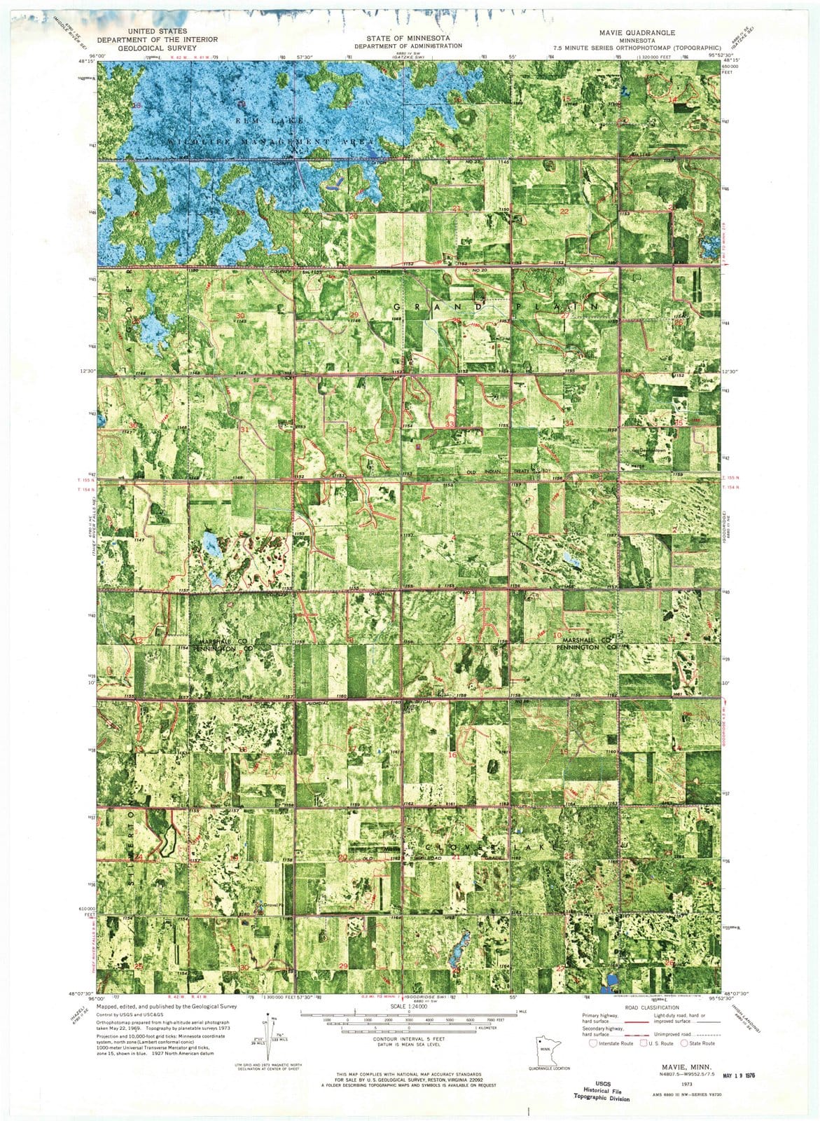 1973 Mavie, MN - Minnesota - USGS Topographic Map