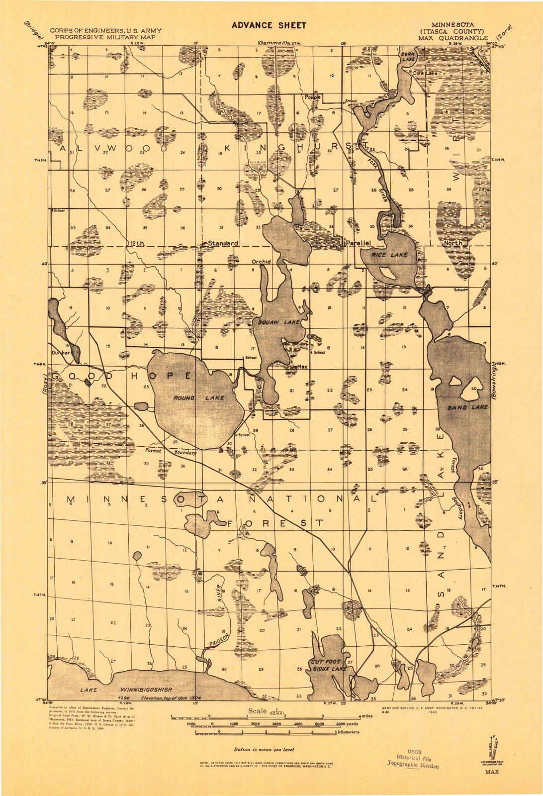 1919 Max, MN - Minnesota - USGS Topographic Map