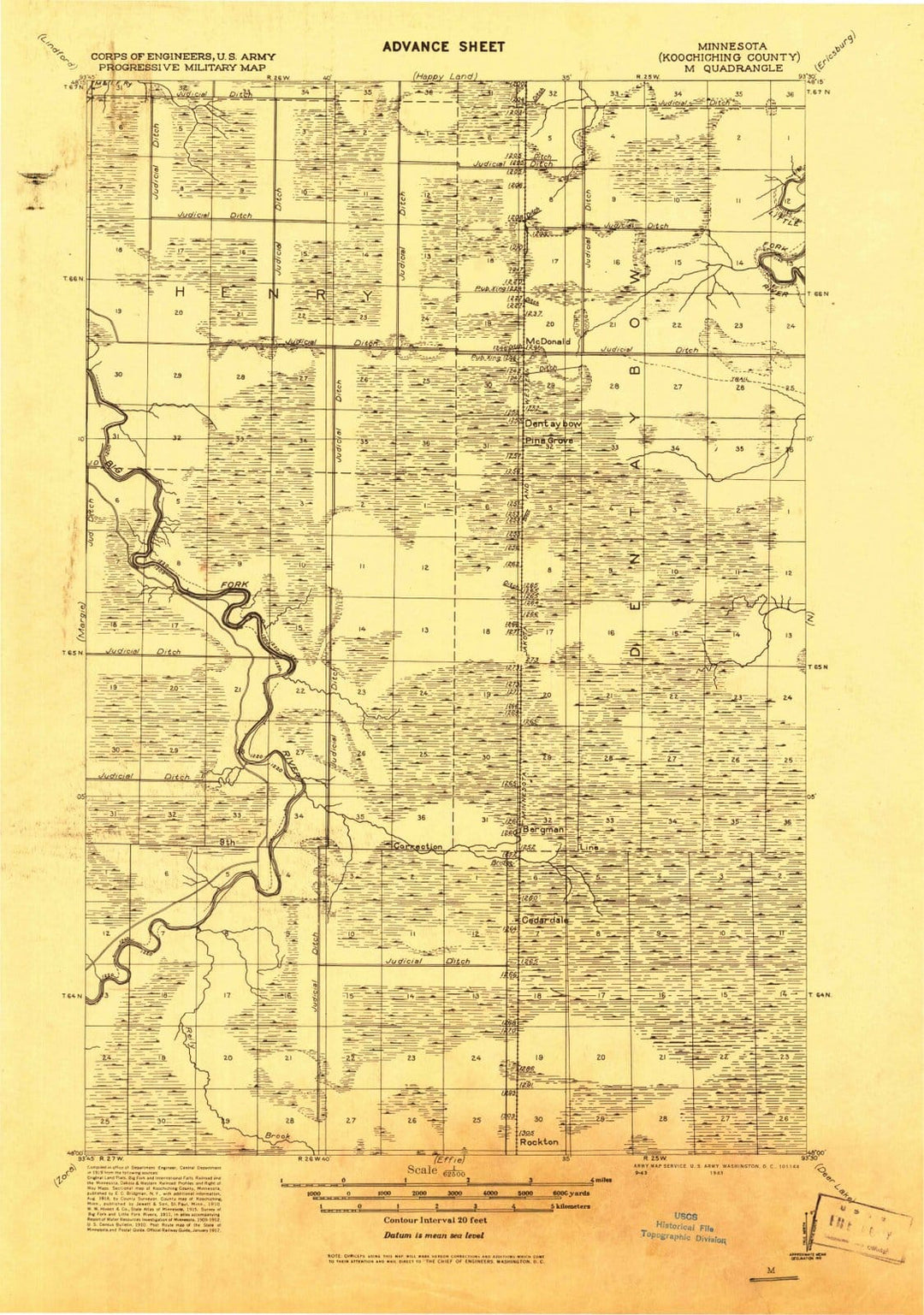 1919 M, MN - Minnesota - USGS Topographic Map