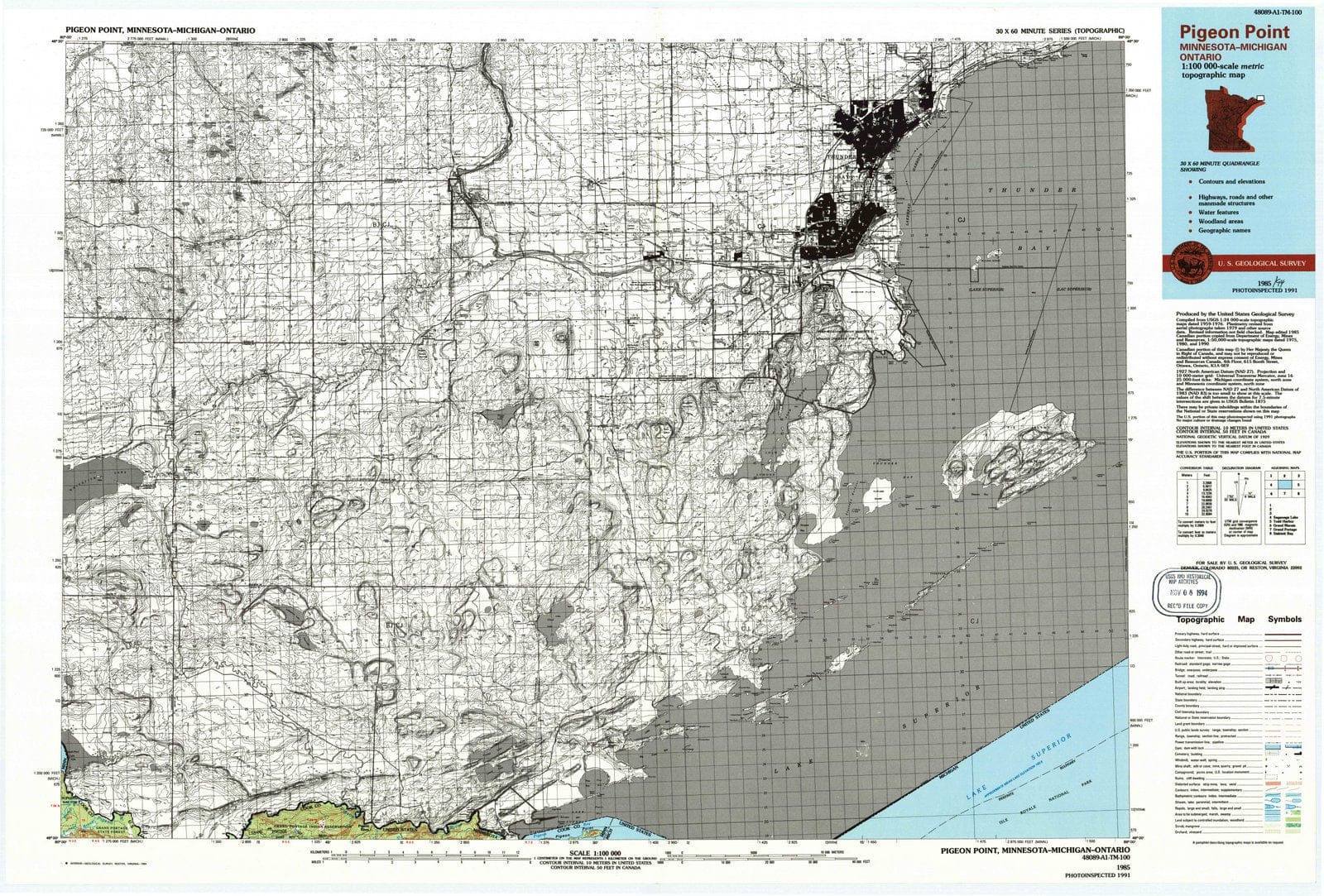 1985 Pigeon Point, MN - Minnesota - USGS Topographic Map