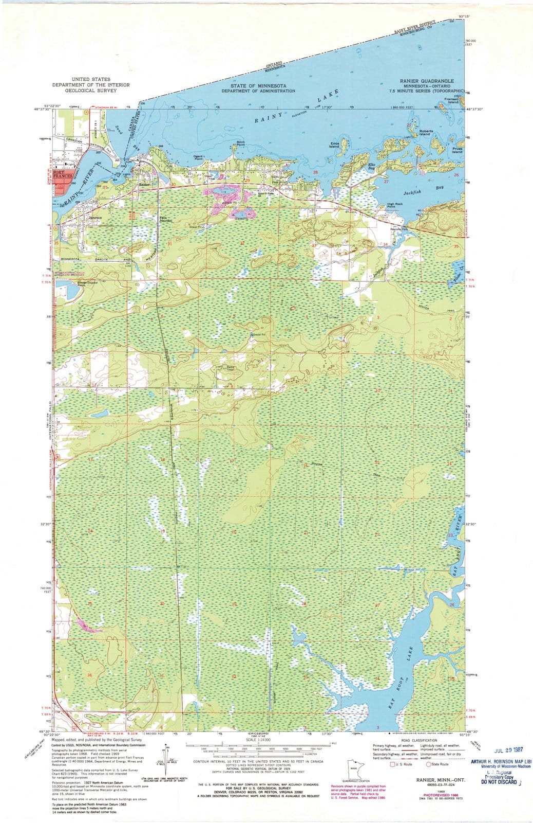 1963 Ranier, MN - Minnesota - USGS Topographic Map