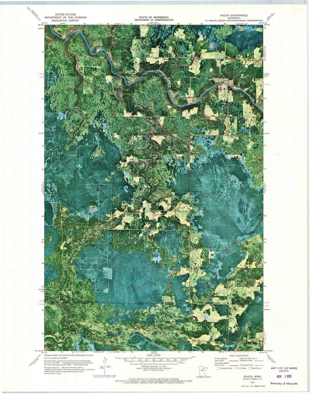 1970 Rauch, MN - Minnesota - USGS Topographic Map