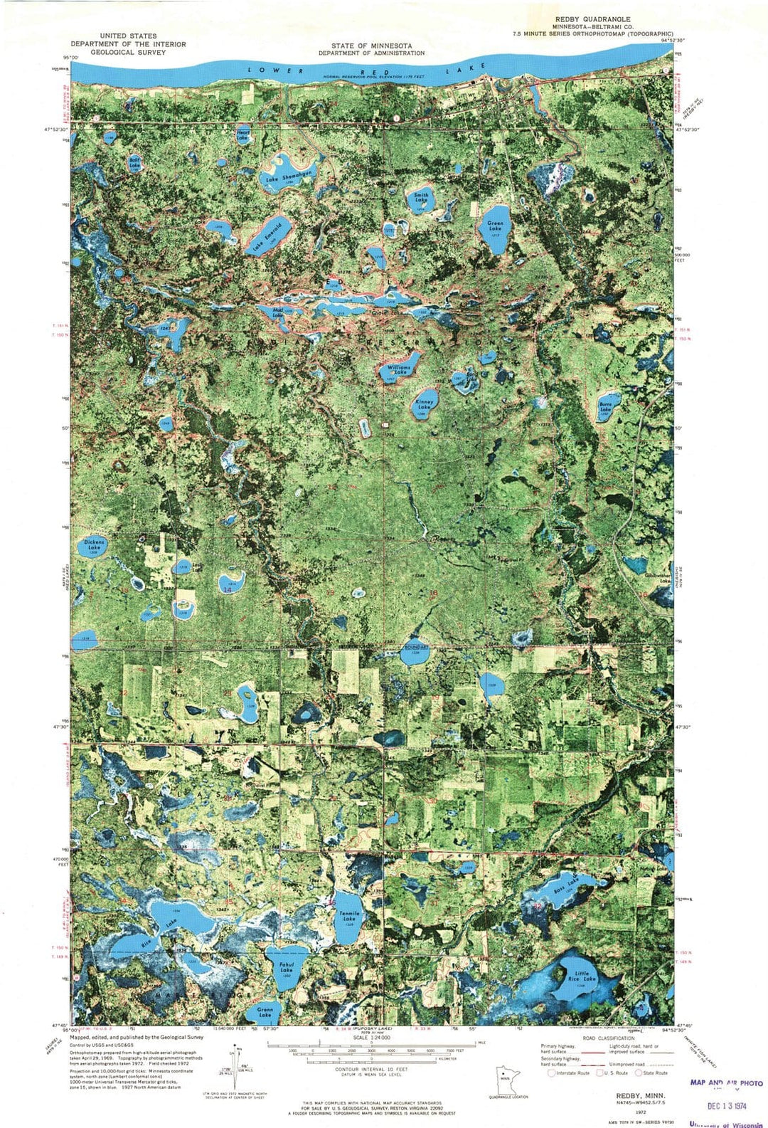 1972 Redby, MN - Minnesota - USGS Topographic Map v2