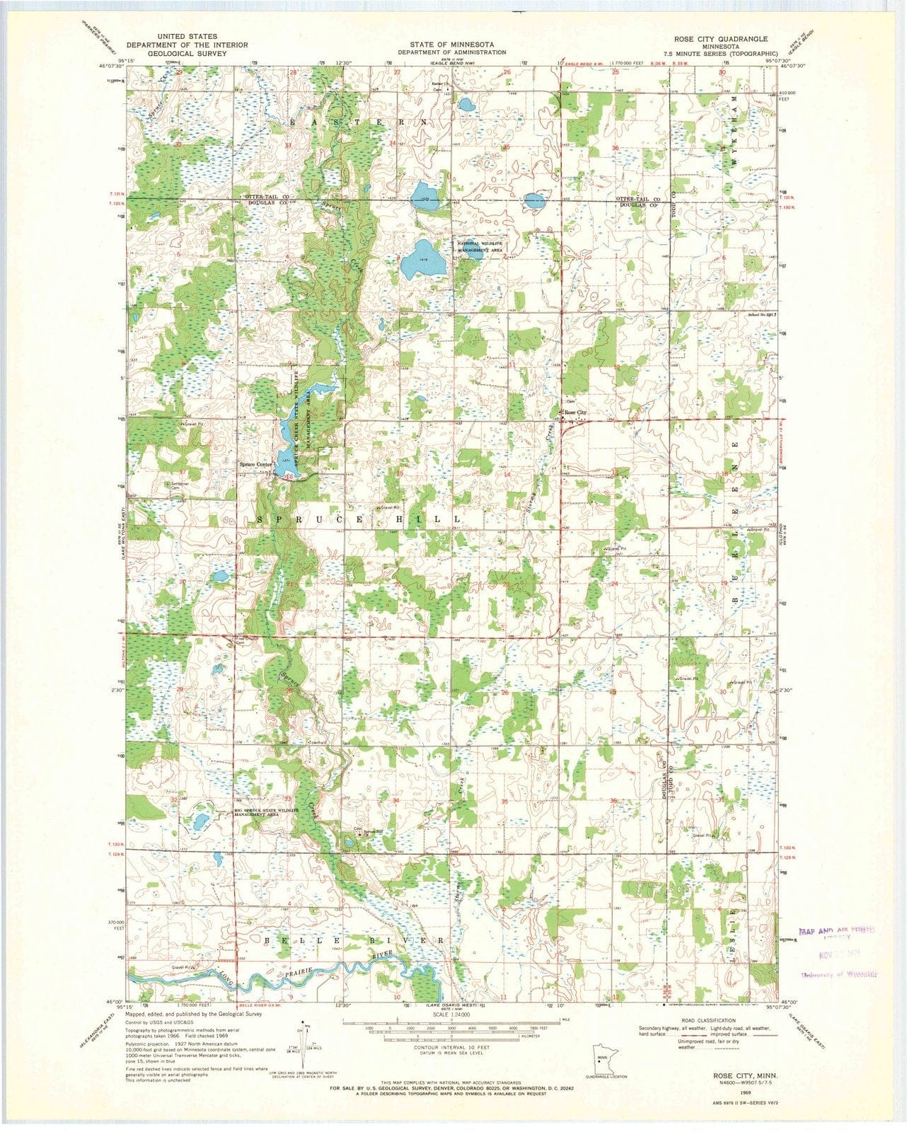 1969 Rose City, MN - Minnesota - USGS Topographic Map