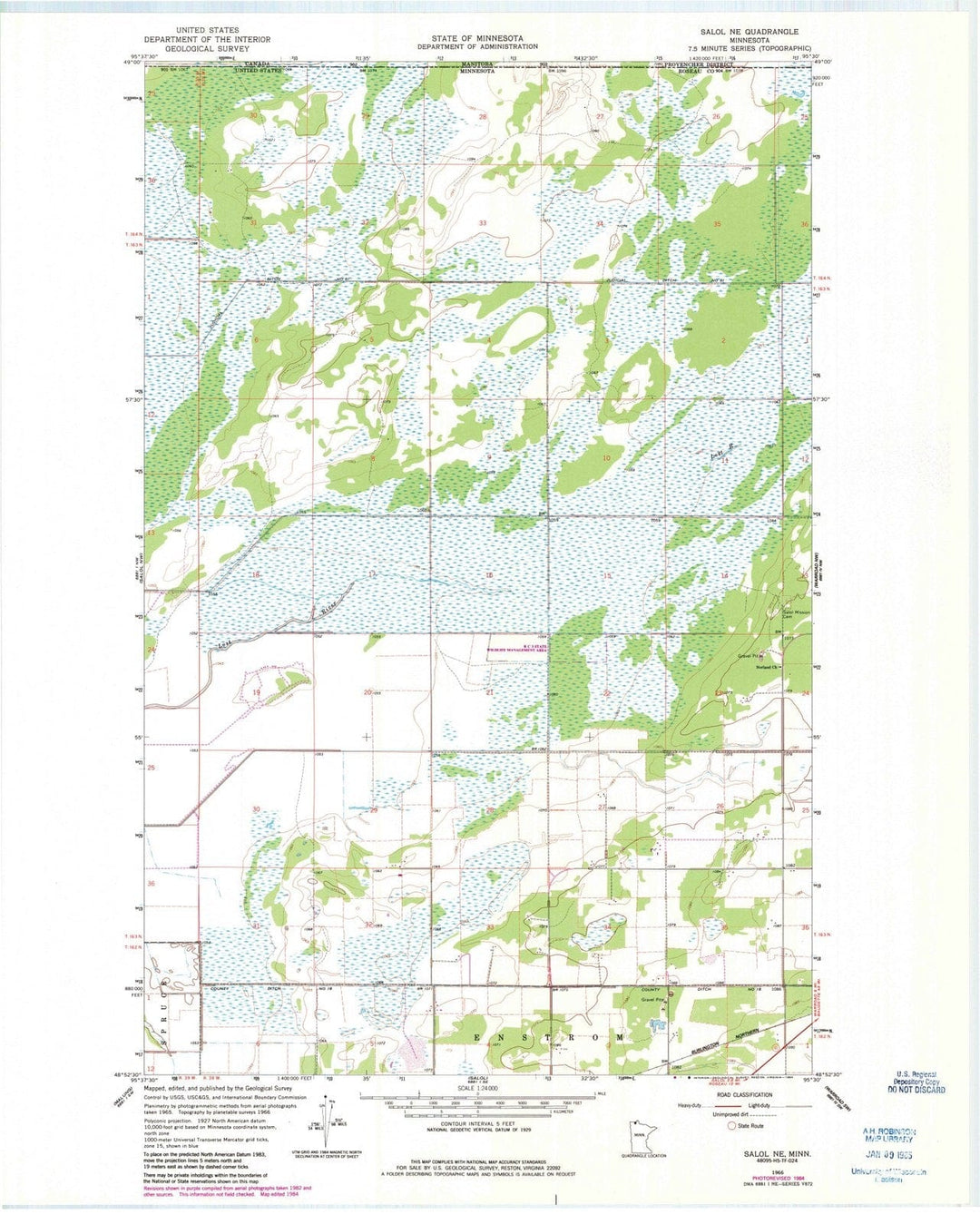 1966 Salol, MN - Minnesota - USGS Topographic Map