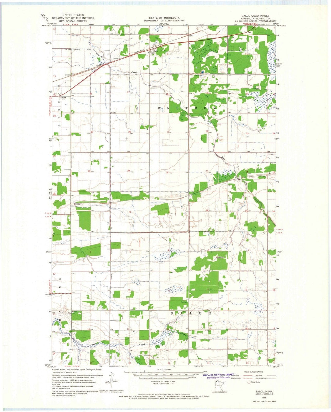 1966 Salol, MN - Minnesota - USGS Topographic Map v3