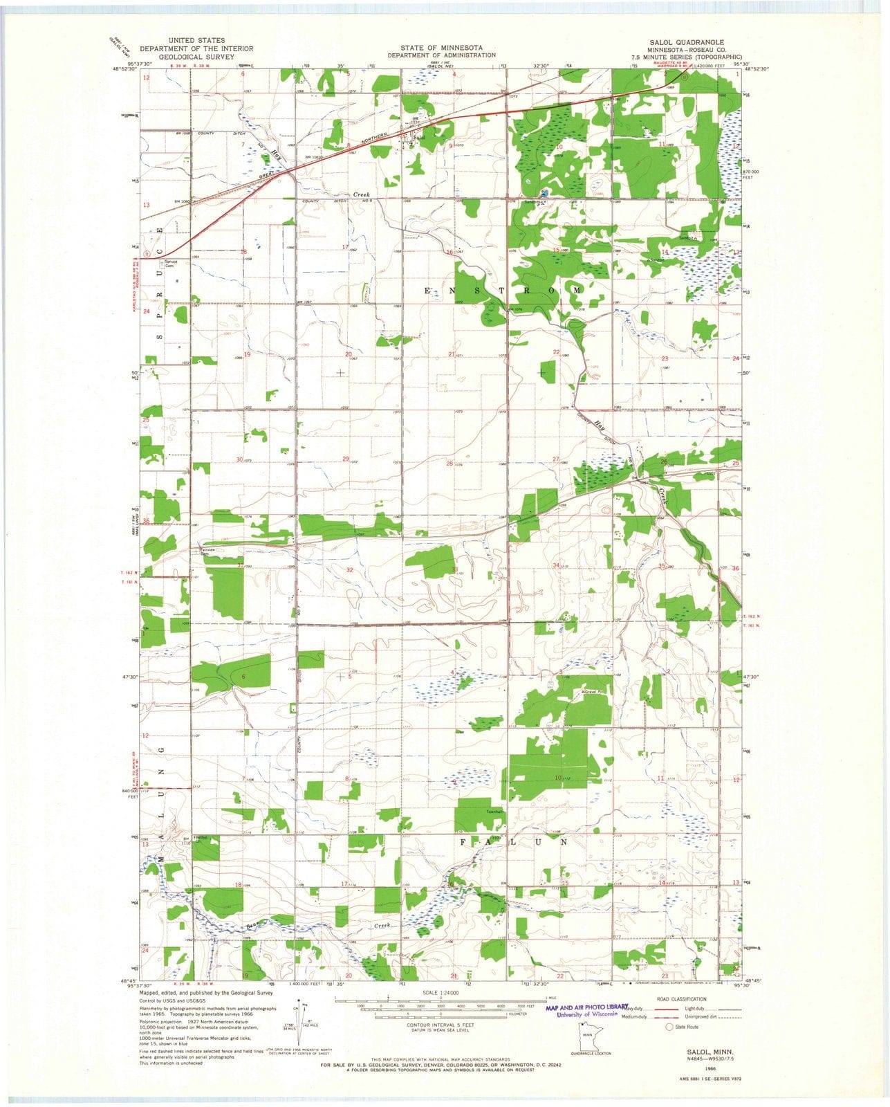 1966 Salol, MN - Minnesota - USGS Topographic Map v3