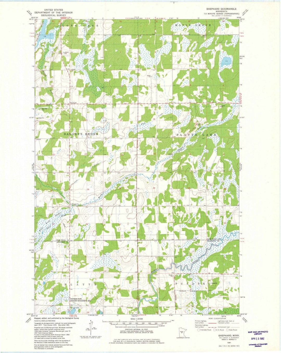 1981 Shephard, MN - Minnesota - USGS Topographic Map