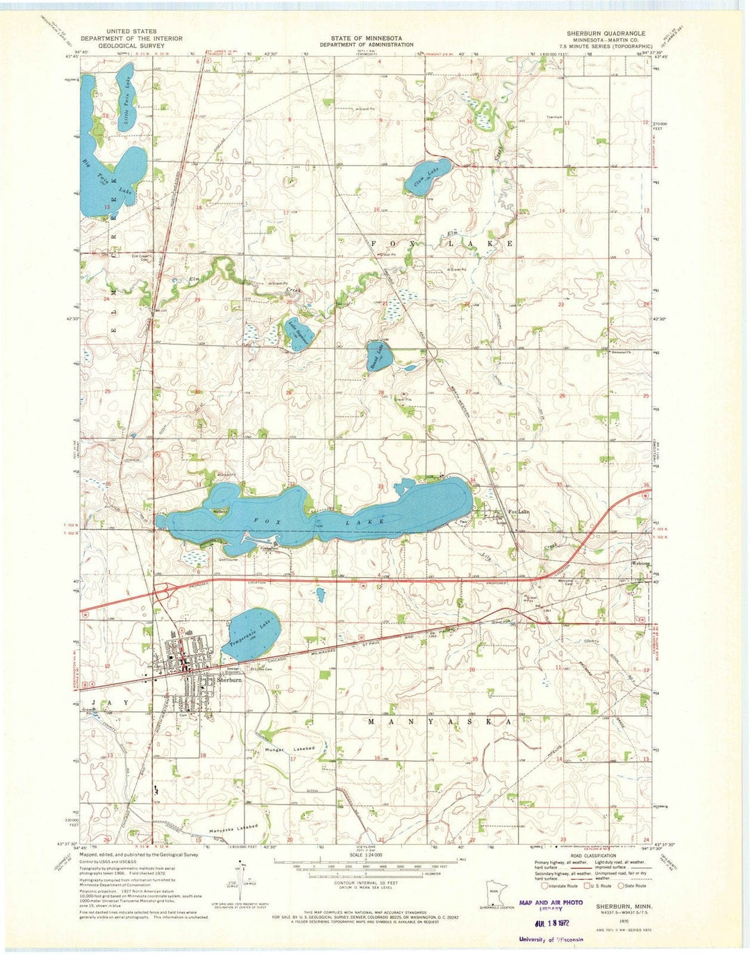 1970 Sherburn, MN - Minnesota - USGS Topographic Map