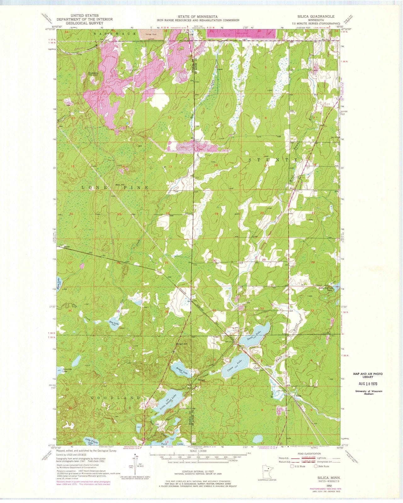 1952 Silica, MN - Minnesota - USGS Topographic Map