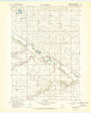 1967 Wabasso, MN - Minnesota - USGS Topographic Map v2