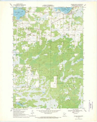 1968 Wahkon South, MN - Minnesota - USGS Topographic Map