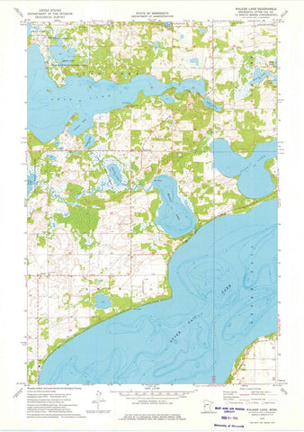 1973 Walker Lake, MN - Minnesota - USGS Topographic Map