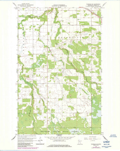 1967 Warroad, MN - Minnesota - USGS Topographic Map v2