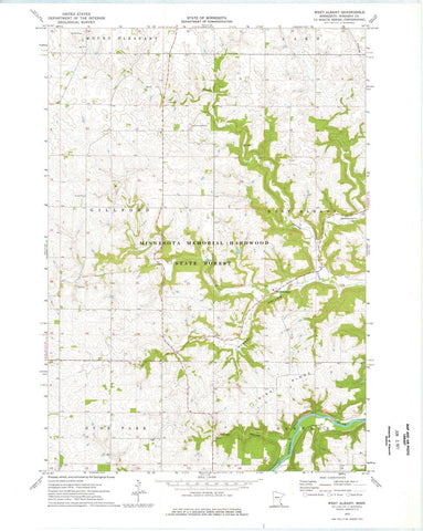 1974 West Albany, MN - Minnesota - USGS Topographic Map