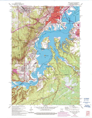 1954 Westuluth, MN - Minnesota - USGS Topographic Map