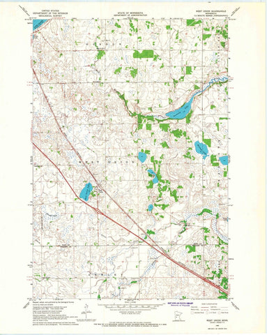 1966 West Union, MN - Minnesota - USGS Topographic Map