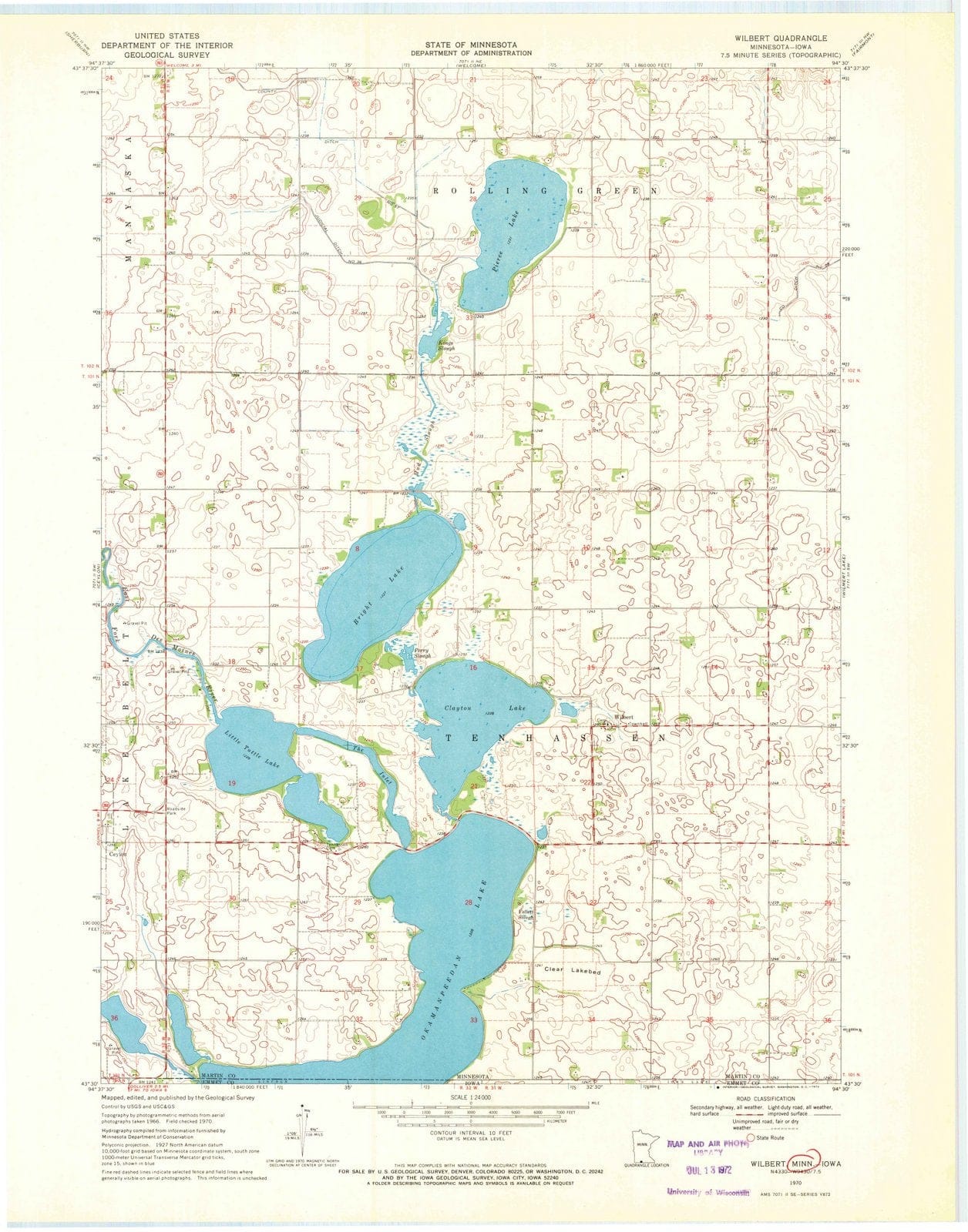 1970 Wilbert, MN - Minnesota - USGS Topographic Map