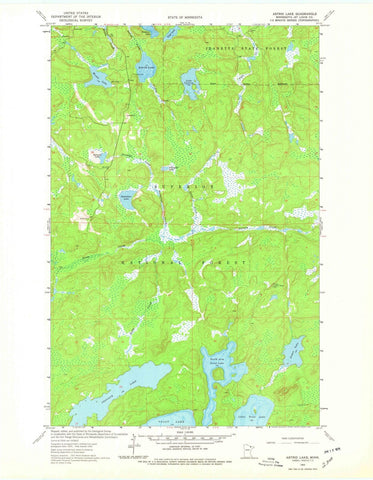 1963 Astrid Lake, MN - Minnesota - USGS Topographic Map