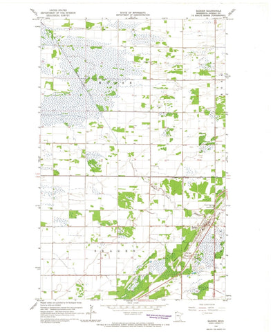 1966 Badger, MN - Minnesota - USGS Topographic Map v3
