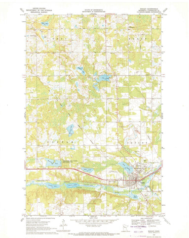 1969 Bagley, MN - Minnesota - USGS Topographic Map