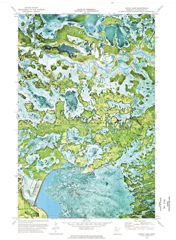 1972 Bailey Lake, MN - Minnesota - USGS Topographic Map