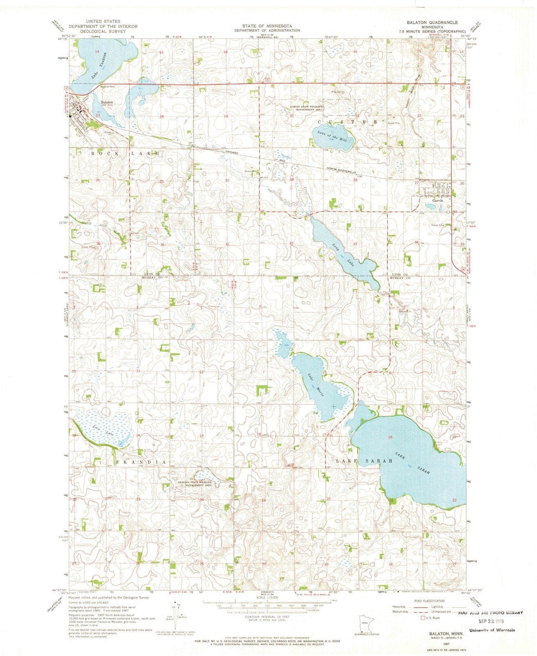 1967 Balaton, MN - Minnesota - USGS Topographic Map v2