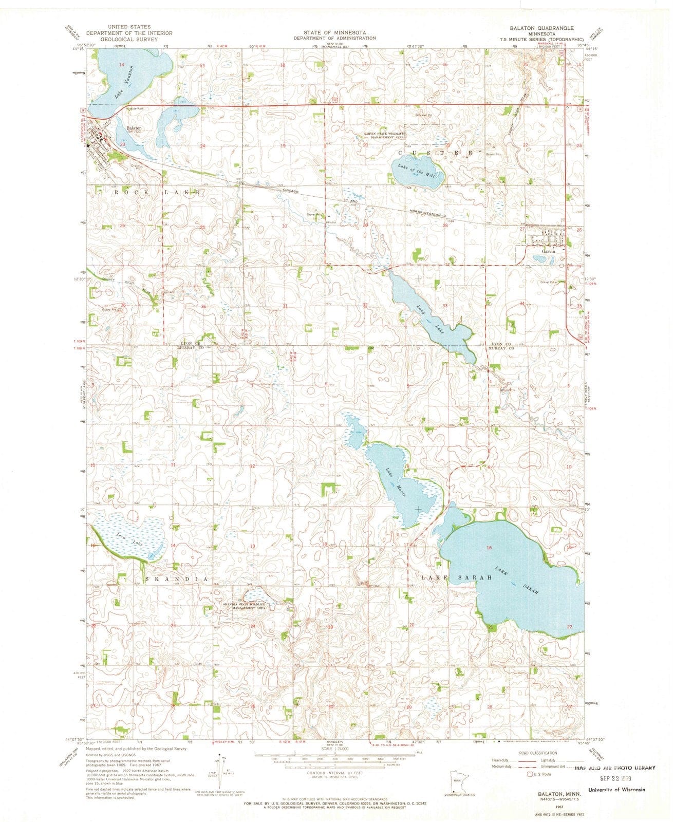 1967 Balaton, MN - Minnesota - USGS Topographic Map v2