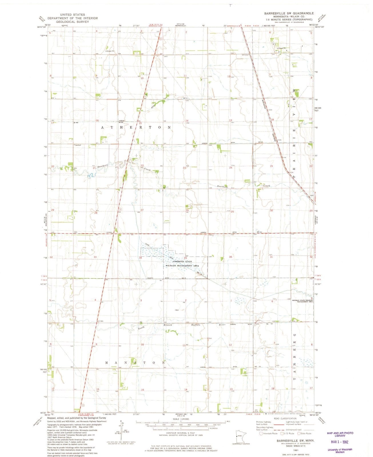 1981 Barnesville, MN - Minnesota - USGS Topographic Map