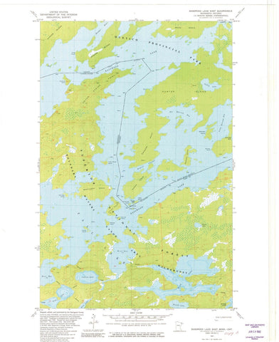 1981 Basswood Lake East, MN - Minnesota - USGS Topographic Map
