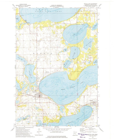 1973 Battle Lake, MN - Minnesota - USGS Topographic Map