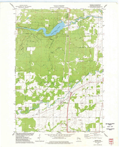1974 Abrams, WI - Wisconsin - USGS Topographic Map