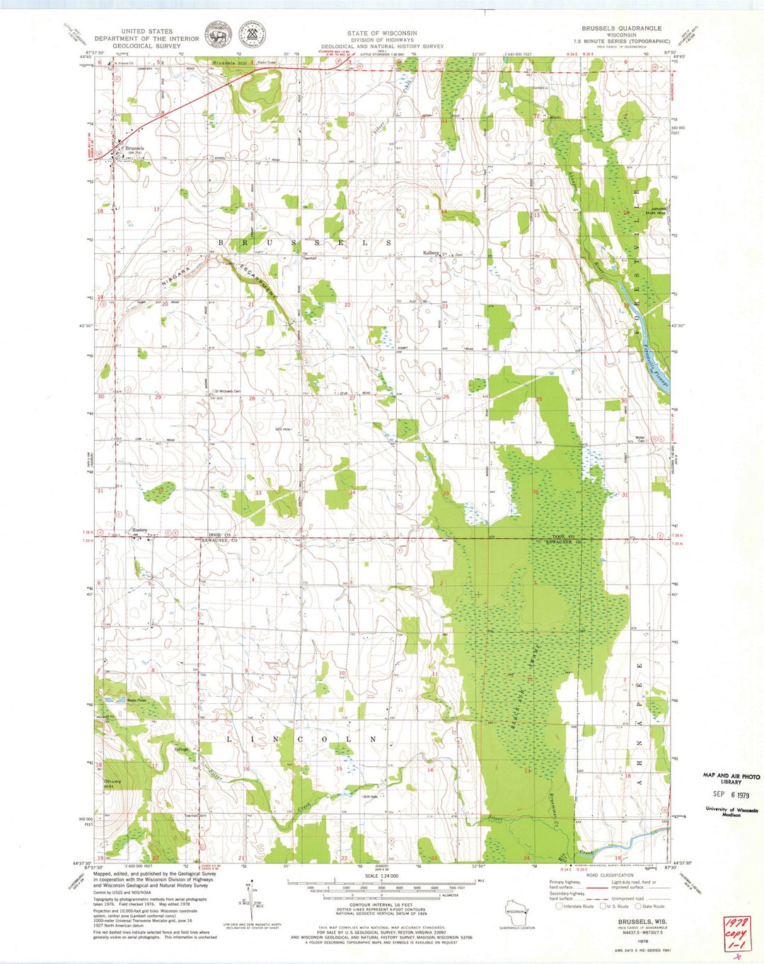 1978 Brussels, WI - Wisconsin - USGS Topographic Map