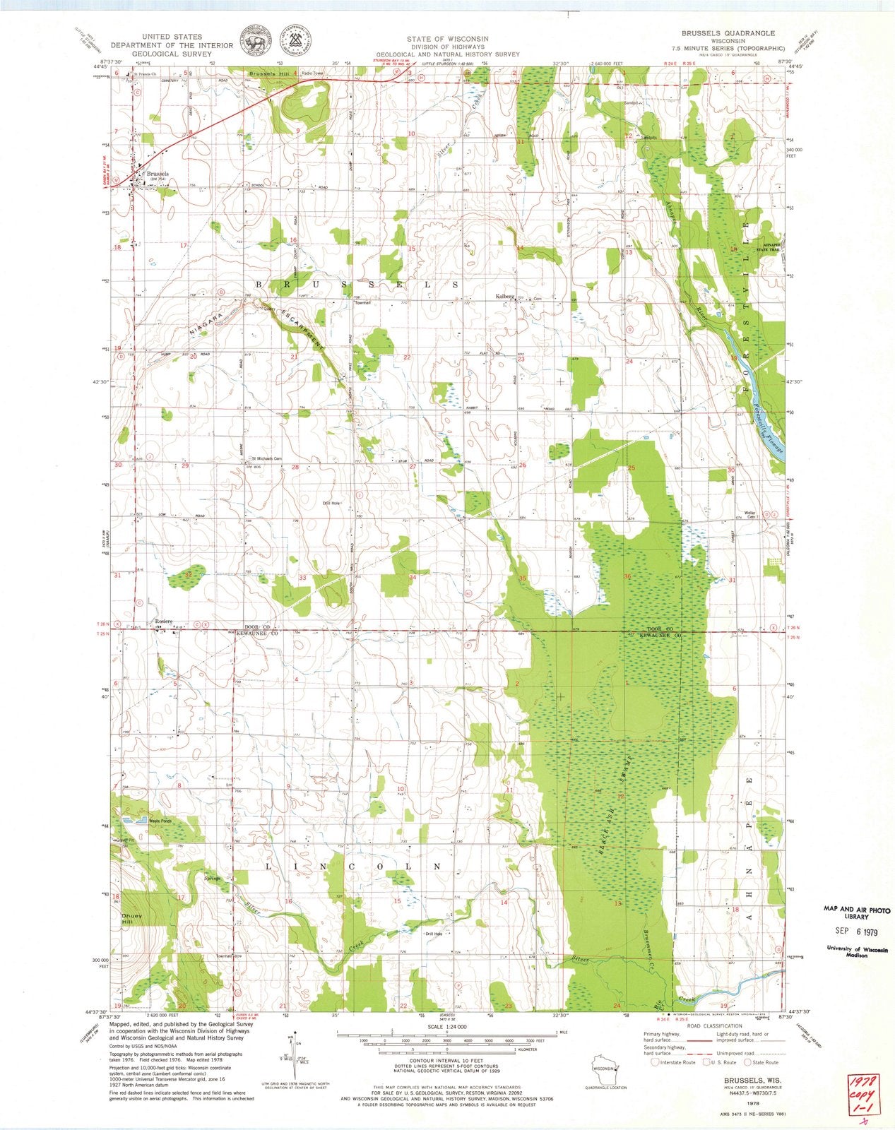 1978 Brussels, WI - Wisconsin - USGS Topographic Map