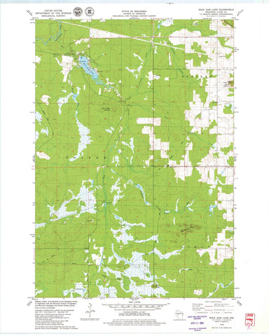 1979 Rockam Lake, WI - Wisconsin - USGS Topographic Map
