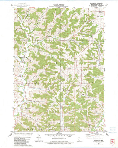 1983 Rockbridge, WI - Wisconsin - USGS Topographic Map