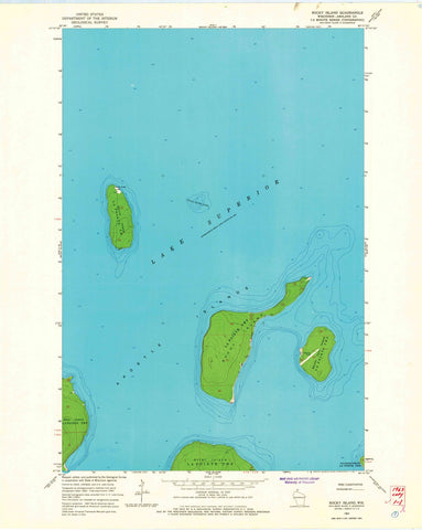 1963 Rocky Island, WI - Wisconsin - USGS Topographic Map