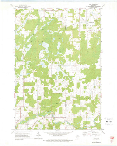 1973 Ruby, WI - Wisconsin - USGS Topographic Map