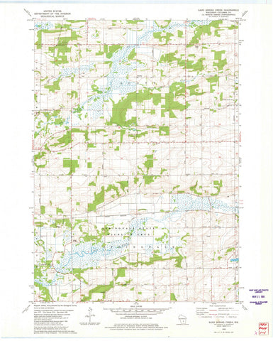 1980 Sand Spring Creek, WI - Wisconsin - USGS Topographic Map