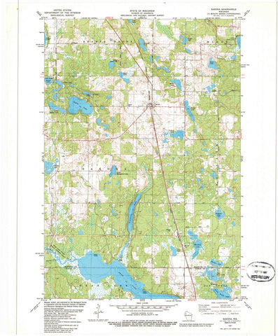 1981 Sarona, WI - Wisconsin - USGS Topographic Map
