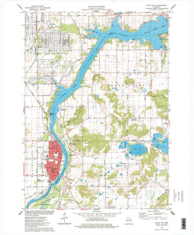 1975 Sauk City, WI - Wisconsin - USGS Topographic Map