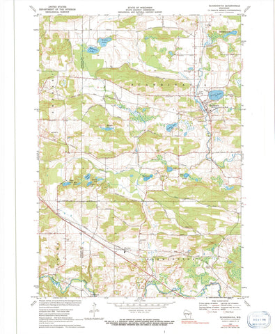 1969 Scandinavia, WI - Wisconsin - USGS Topographic Map