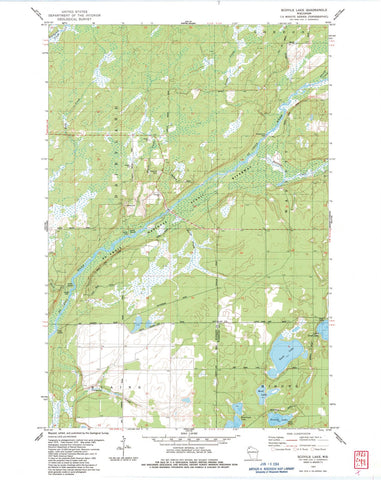 1983 Scovils Lake, WI - Wisconsin - USGS Topographic Map
