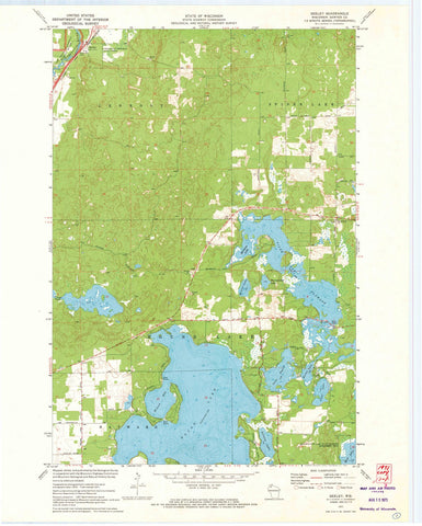 1971 Seeley, WI - Wisconsin - USGS Topographic Map