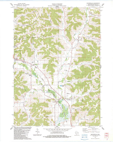 1983 Sextonville, WI - Wisconsin - USGS Topographic Map