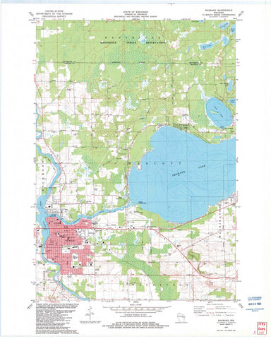 1982 Shawano, WI - Wisconsin - USGS Topographic Map