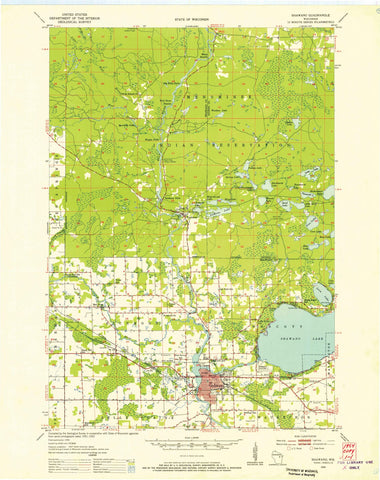 1954 Shawano, WI - Wisconsin - USGS Topographic Map