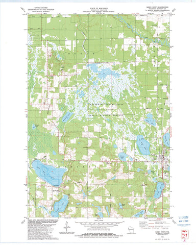 1982 Siren West, WI - Wisconsin - USGS Topographic Map
