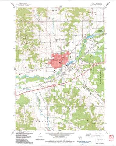 1983 Sparta, WI - Wisconsin - USGS Topographic Map