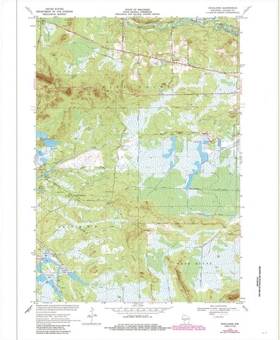 1970 Spaulding, WI - Wisconsin - USGS Topographic Map